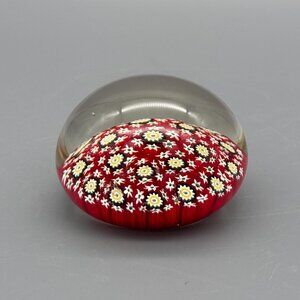 Unsigned Murano Millefiori Glass Paperweight